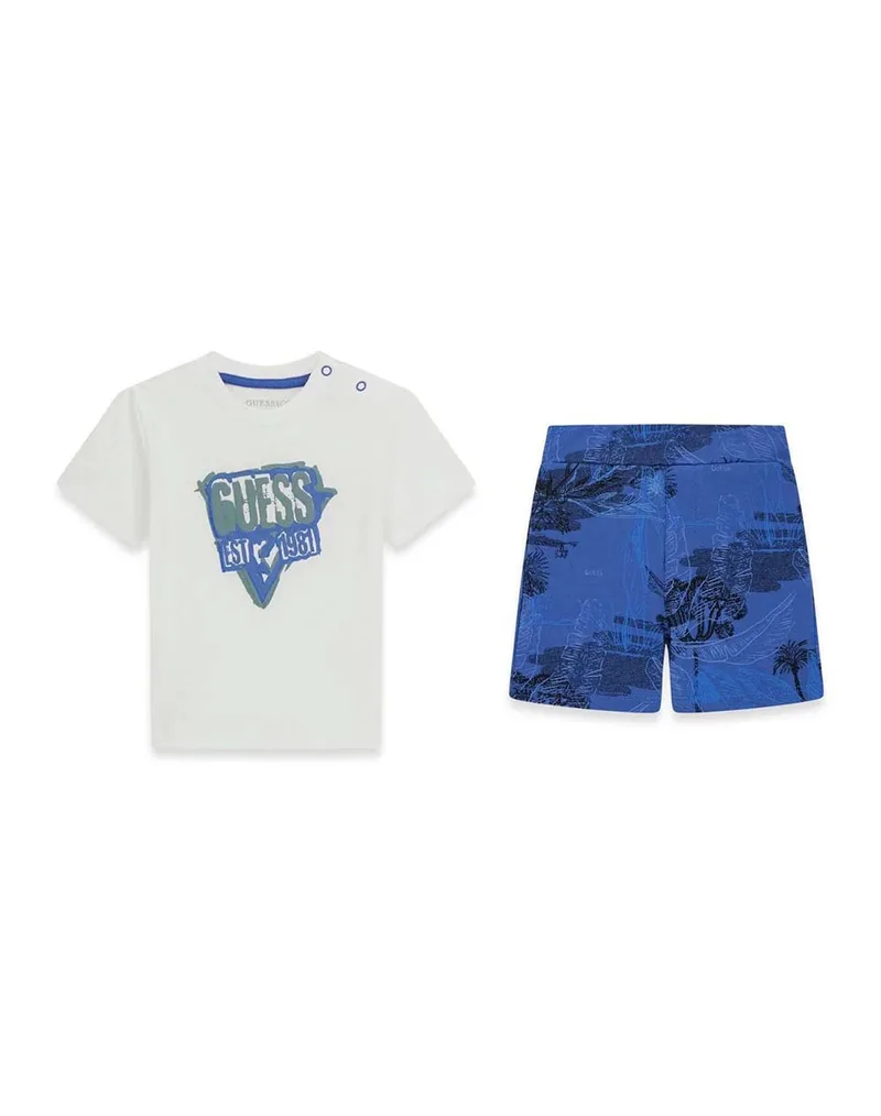 GUESS SET SS T-SHIRT+ACTIVE SHORTS ΣΕΤ ΠΑΙΔΙΚΟ BOY I6GG14K8HM4-G011 White
