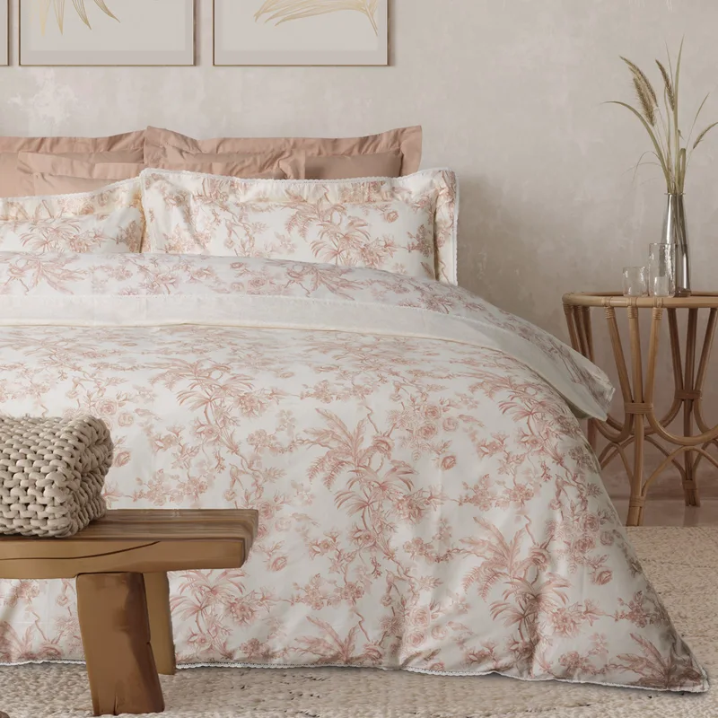 Κουβερλί King Size Das Home 1717 Cream-Teracotta 230x240
