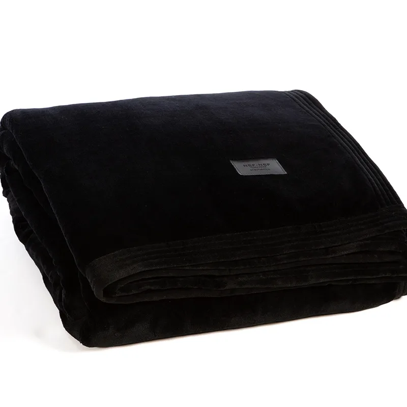 Κουβέρτα Βελουτέ Υπέρδιπλη 230X240 Nef Nef Velosso Black (230x240)