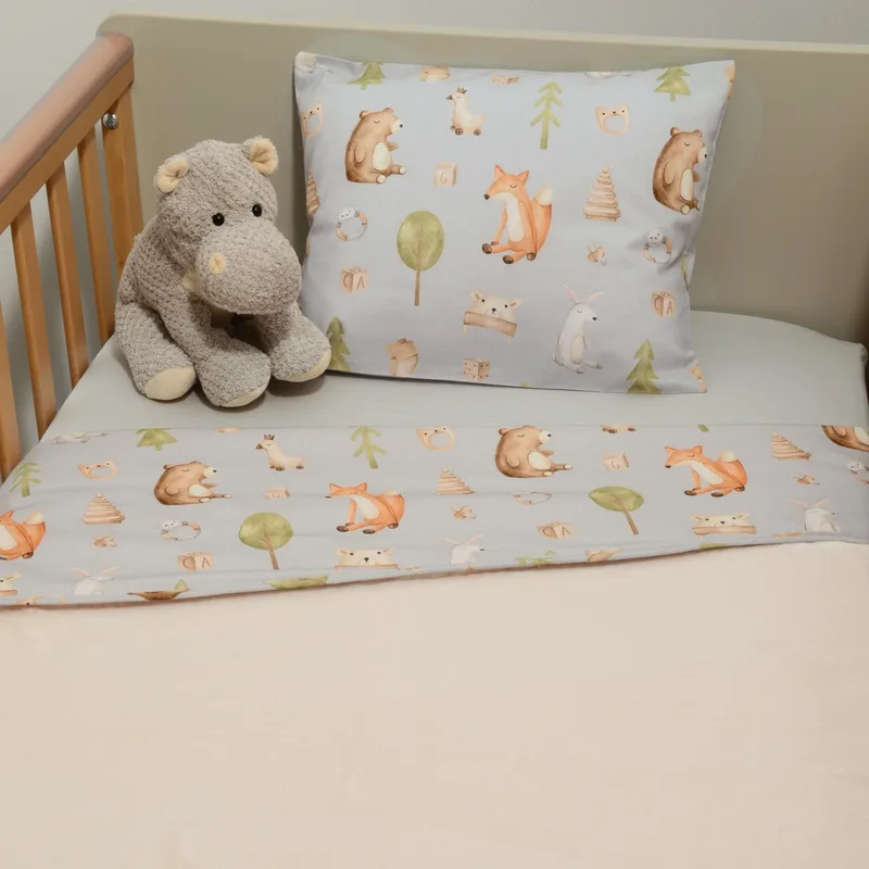 Minky ΝEW Κουβέρτα Λίκνου Διπλής Όψης 75x95 Des -427 Oliver Baby