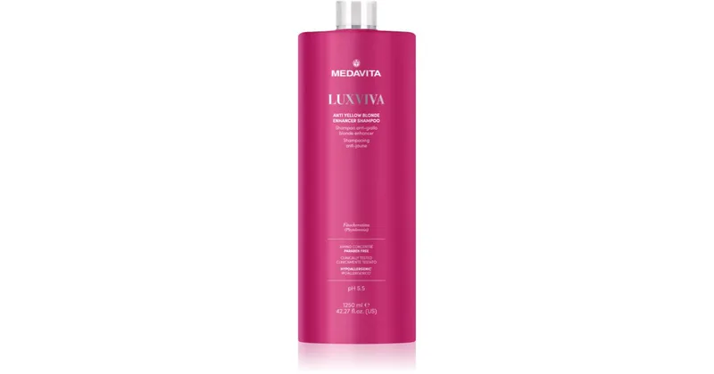 Medavita LUXVIVA Anti-yellow Shampoo for dye protection for blonde hair 1250 ml