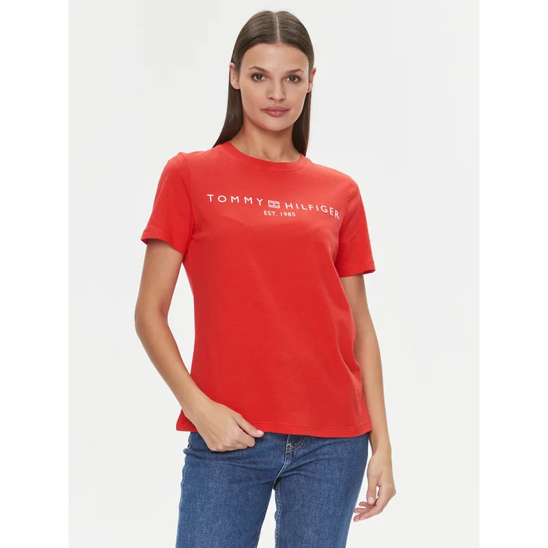 Tommy Hilfiger T-Shirt Logo WW0WW40276 Πορτοκαλί Regular Fit