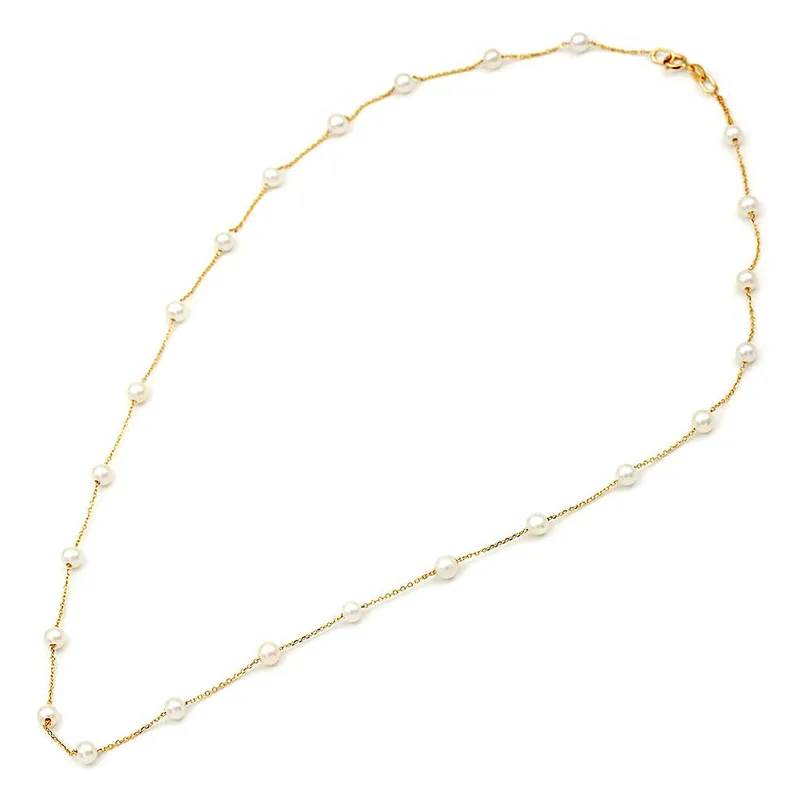 Κολιέ με Μαργαριτάρια Fresh Water Pearl σε Χρυσό 14Κ