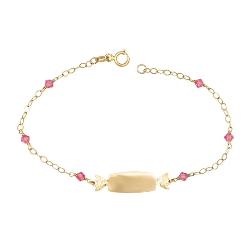 Χρυσή παιδική ταυτότητα Κ9 καραμέλα 052807 052807 Χρυσός 9 Καράτια