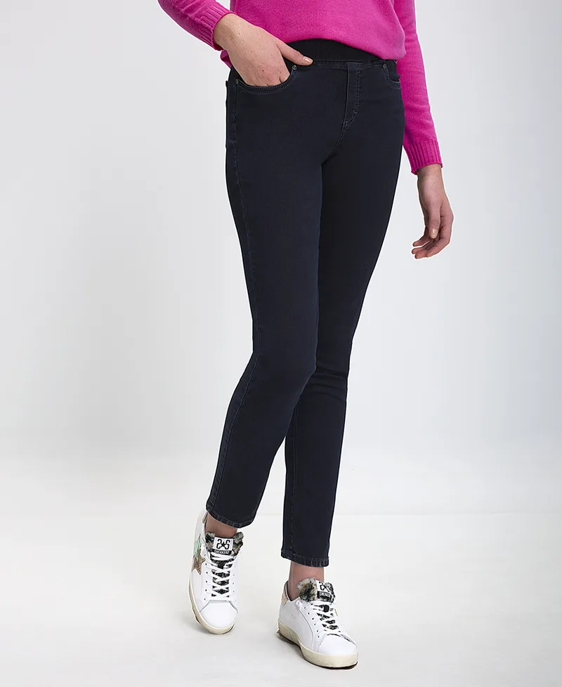 Γυναικείο Παντελόνι Τζιν Ελαστικό Slim Fit σε Μπλε