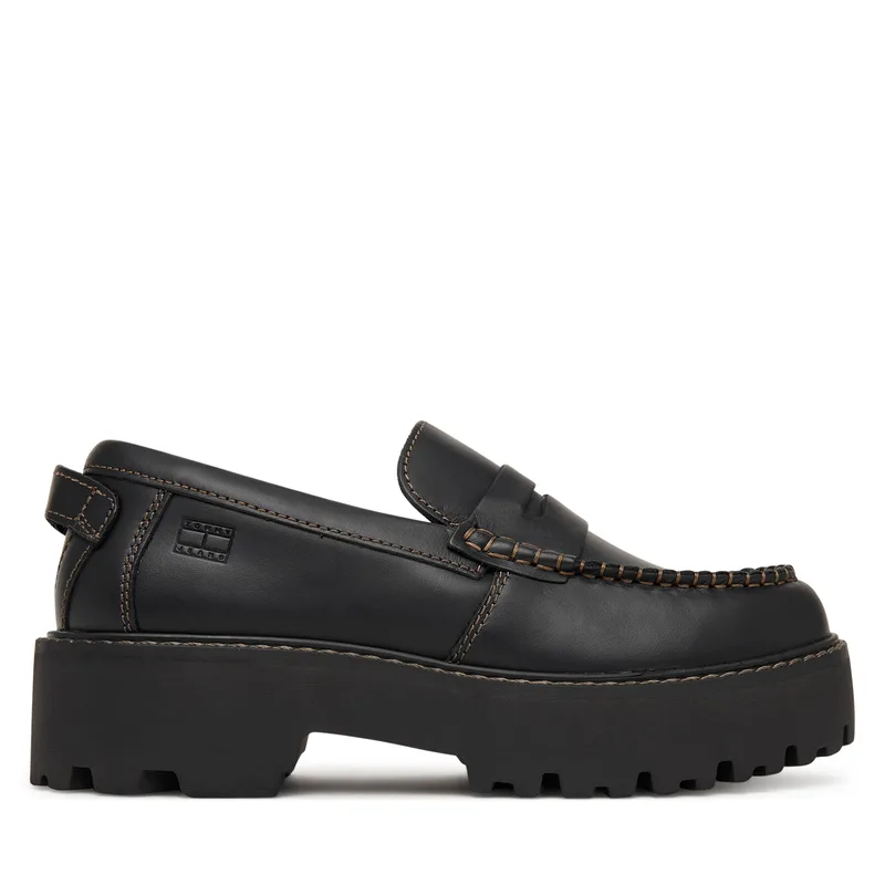 Loafers Tommy Jeans Archive '01 Loafer Leather EN0EN03005 Μαύρο