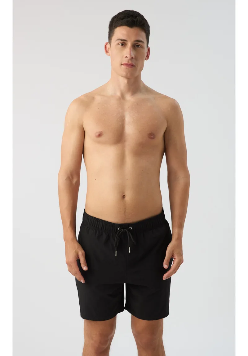 Ανδρικό Μαγιό Minerva Soft Black Μονόχρωμο 96-37602-045-Μαύρο