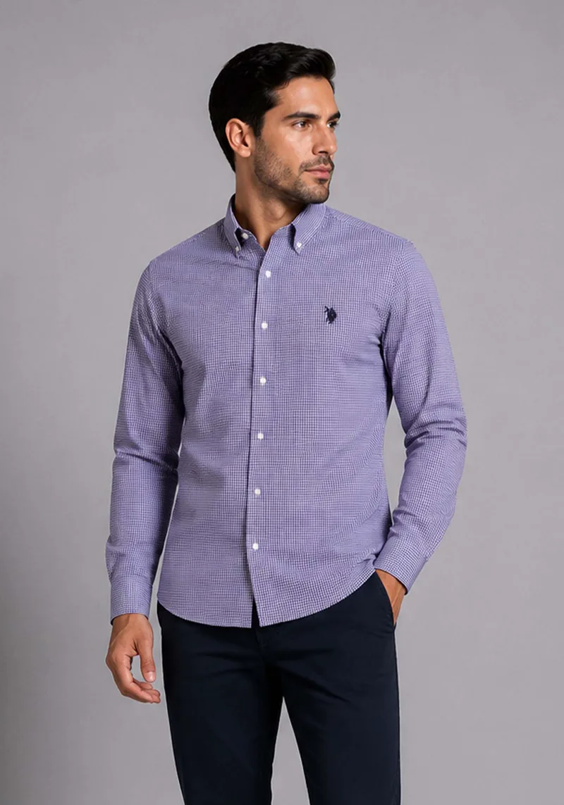 U.S. Polo Assn. Πουκάμισο James - 104 87346 51077 850 Purple