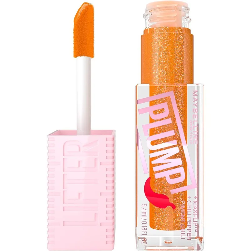 Maybelline Lifter Plump Gloss with Chili Pepper Ενυδατικό Lip Gloss με Τσίλι για Σαρκώδη Χείλη 5.4ml - 008 Hot Honey