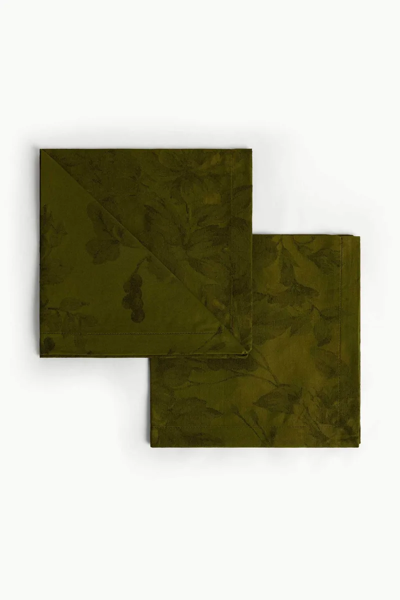 Coincasa σετ πετσέτες κουζίνας με all-over print 42 x 42 cm (2 τεμάχια) - 006804362 Πράσινο