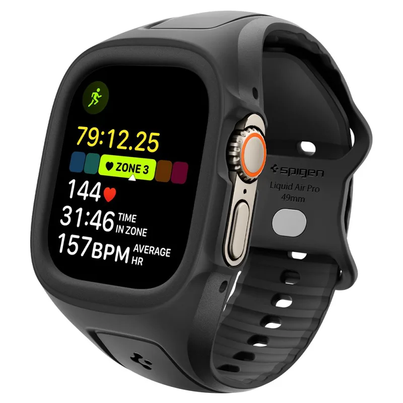 Spigen Liquid Air Pro Black Apple Watch Ultra 1/2 49mm