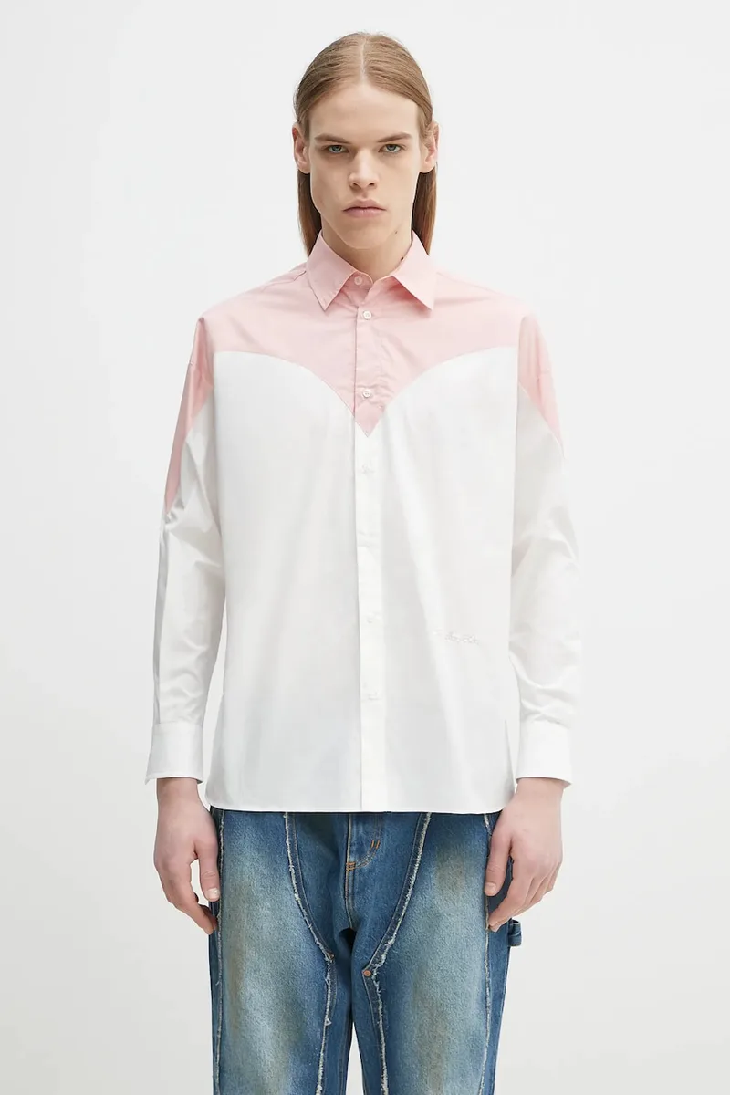 Βαμβακερό πουκάμισο Fiorucci Embroidered Heart Relaxed Fit