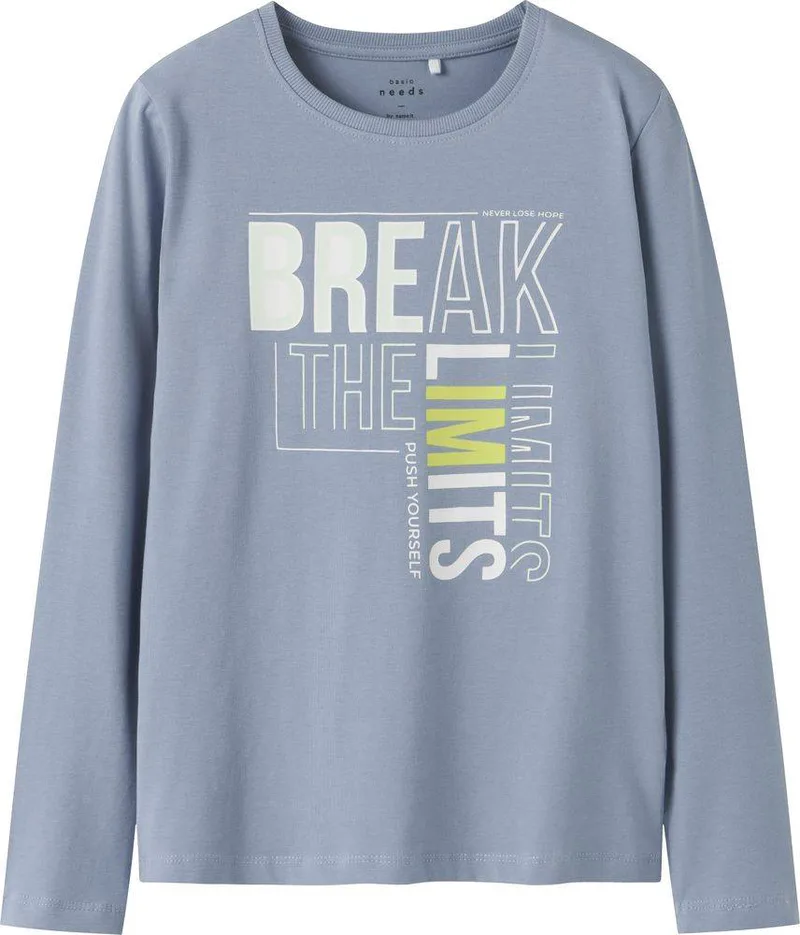 ΜΠΛΟΥΖΑ ΜΑΚΡΥΜΑΝΙΚΗ NAME IT NKMVUX BREAK THE LIMITS 13224969 ΓΑΛΑΖΙΟ (146-152CM)-(11-12 ΕΤΩΝ)