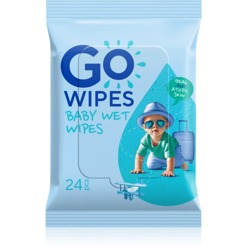 GoWipes Baby Wet Wipes παιδικά απαλά υγρομάντηλα για πολύ ξηρό ευαίσθητο και ατοπικό δέρμα 24 τμχ