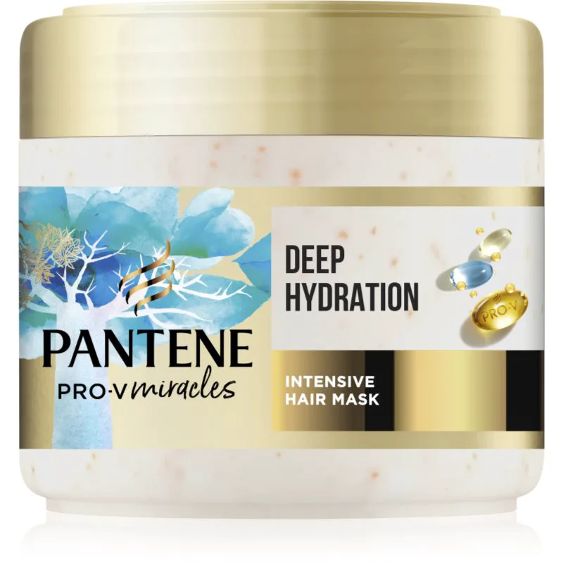 Pantene Pro-V Miracles Hydra Glow εντατικά ενυδατική και θρεπτική μάσκα για ξηρά και κατεστραμμένα μαλλιά 300 ml