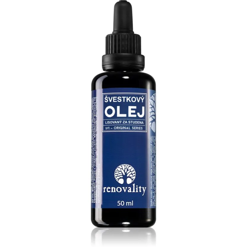 Renovality Original Series Cold-Pressed Plum Oil λάδι προσώπου για ξηρή και ευαίσθητη επιδερμίδα 50 ml