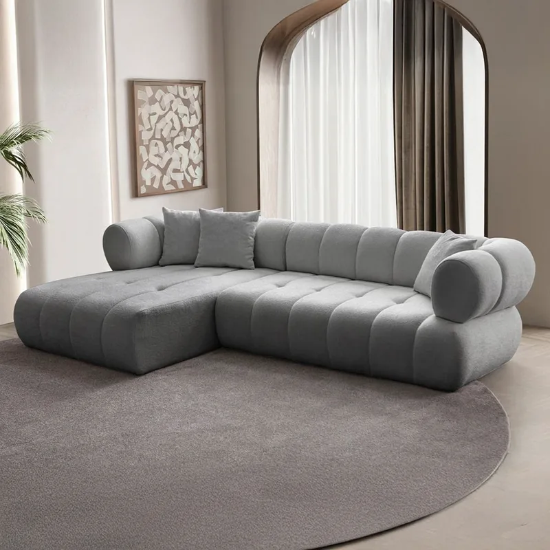 Γωνιακός Καναπές Petra Left - Grey 752Est1323 (280x170x70x90)
