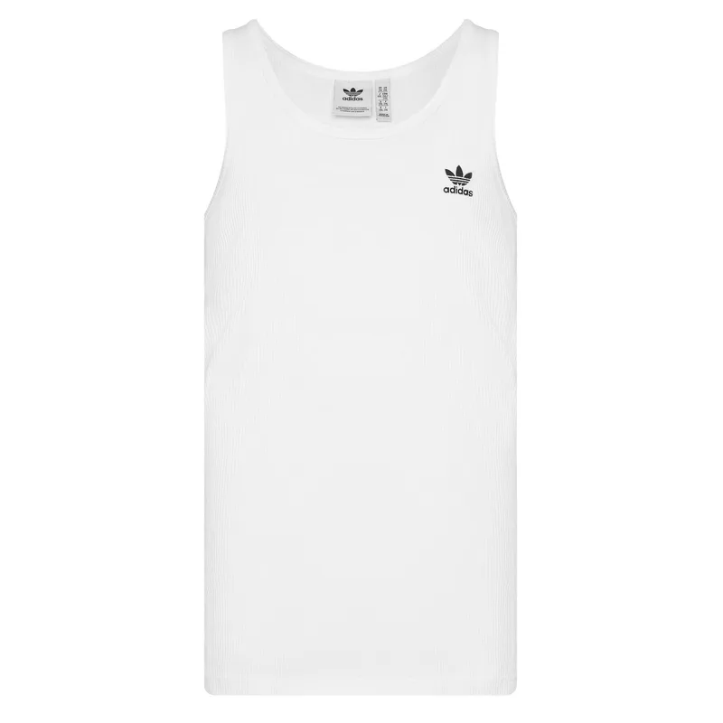 adidas Tank top Trefoil Essentials IY7366 Λευκό Regular Fit