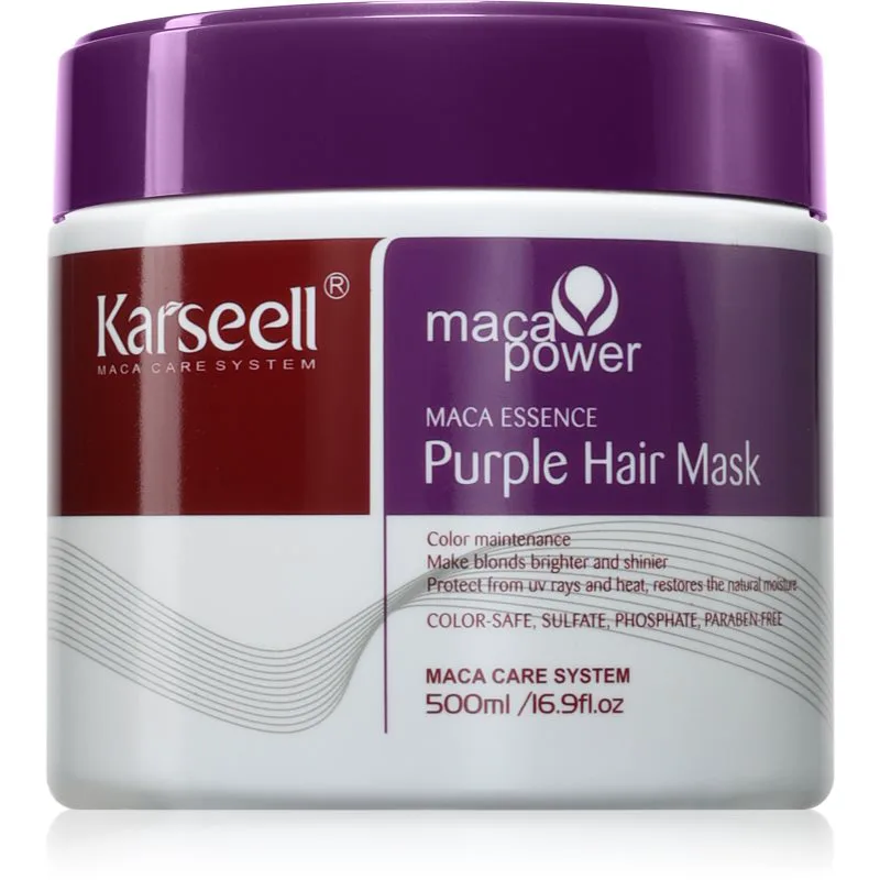 Karseell Purple Hair Mask μάσκα μαλλιών για ξανθά και γκρίζα μαλλιά 500 ml