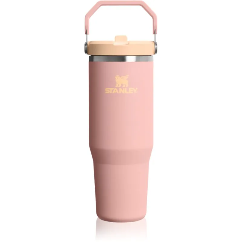 Stanley IceFlow™ Flip Straw 2.0 Tumbler θερμός από ανοξείδωτο ατσάλι Peach Rose 890 ml