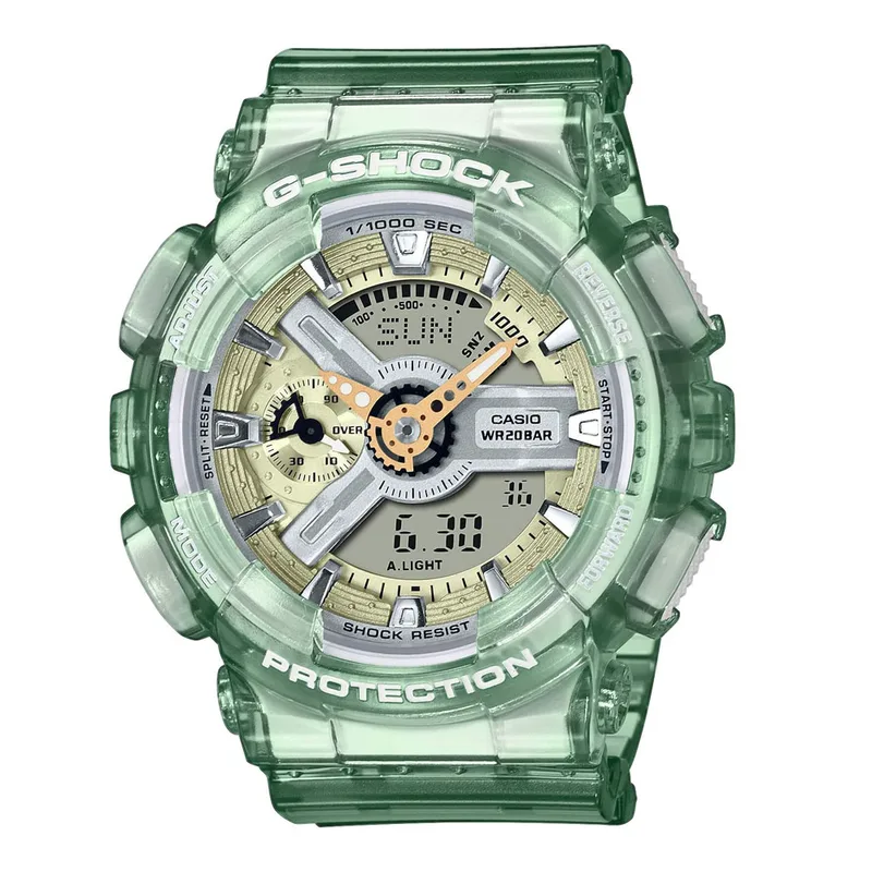 CASIO G-Shock Skeleton Green Rubber Strap GMA-S110GS-3AER