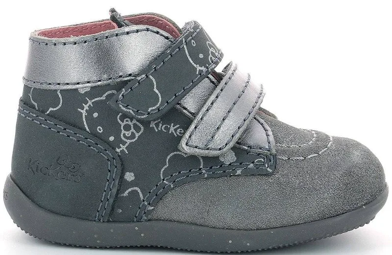 ΜΠΟΤΑΚΙ KICKERS BONKRO-2 860099 ΓΚΡΙ/ΑΣΗΜΙ (EU:21)