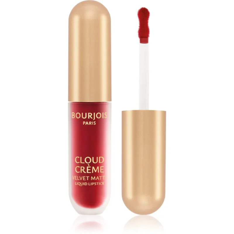 Bourjois Cloud Crème Velvet Matte υπερ ματ υγρό κραγιόν απόχρωση 08 Chérie Cherry 3.1 ml
