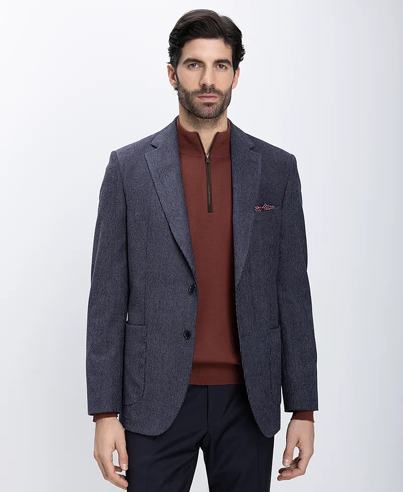 Kaiser Hoff Ανδρικό Σακάκι Blazer Βαμβακερό Με Εξωτερικές Τσέπες