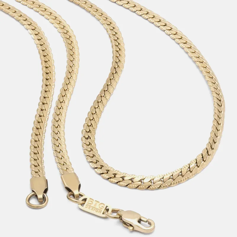 BTG Snake 4Mm Χρυσαφί Αλυσίδα Λαιμού Ανοξείδωτο Ατ (9000175529_33598)