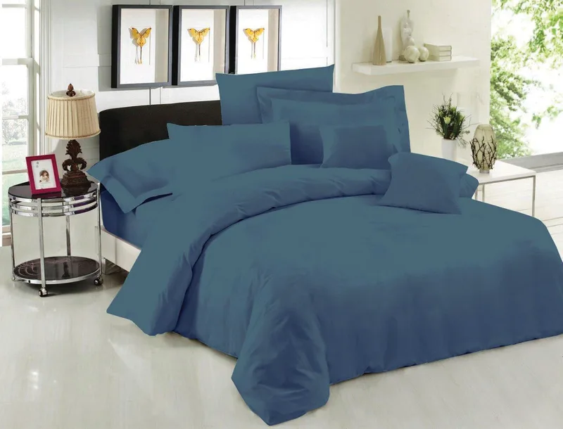 Σεντόνι Μεμονομένο LeBlanc Μονόχρωμο Polycotton 50/50 TC144 Dusty Blue Υπέρδιπλο 245x270