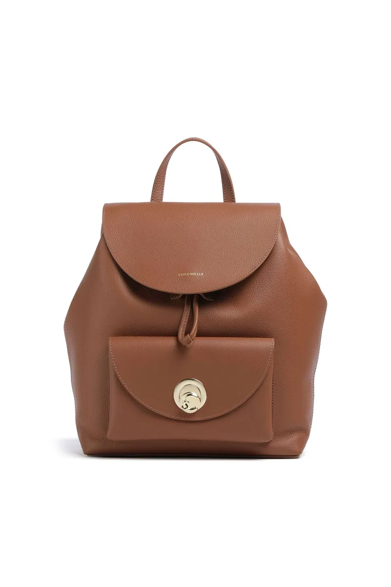 Coccinelle γυναικεία δερμάτινη τσάντα backpack "Nikla" - E1TOA-140101 Καμηλό