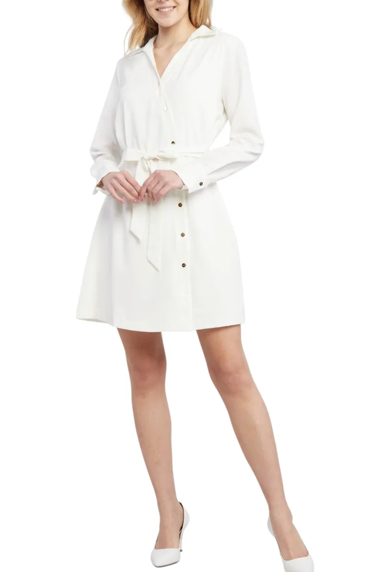 Φόρεμα DKNY Με Μεταλλικά Κουμπιά DD1KA215-IVY Γυναικείο