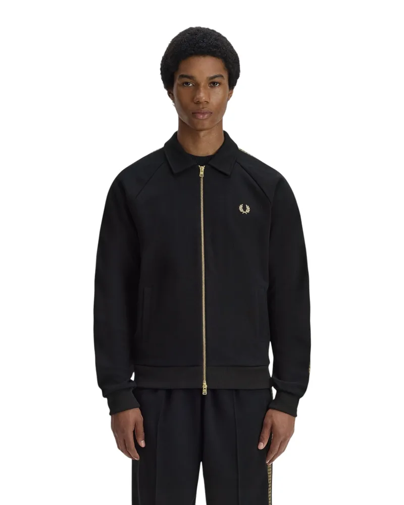 Fred Perry Ανδρική Ζακέτα Cross Tape Track Jacket J2302-102 Μαύρο
