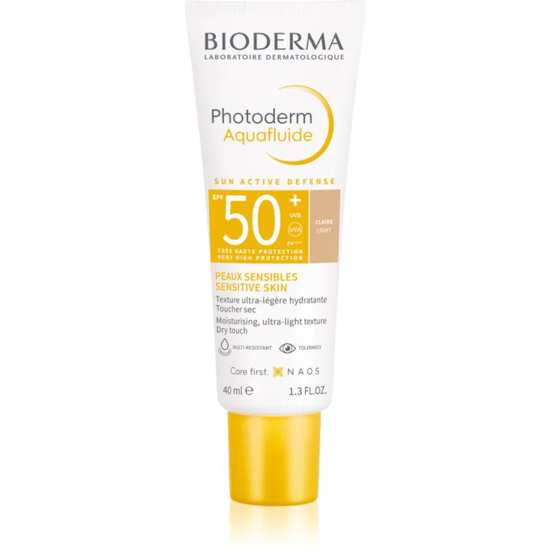 Bioderma Photoderm Aquafluid Προστατευτικό υγρό προσώπου με χρώμα SPF 50+ απόχρωση Claire 40 ml