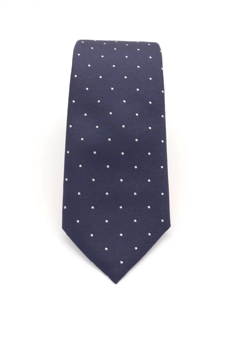 HUGO ΓΡΑΒΑΤΑ ΠΟΥΑ TIE 6CM ΜΠΛΕ-ΛΕΥΚΟ