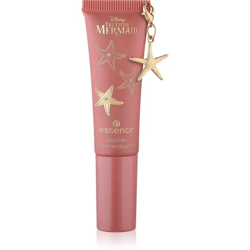 essence Disney The Little Mermaid αστραφτερό λιπ γκλος με πεπτίδια απόχρωση 02 Seaside Romance 10 ml
