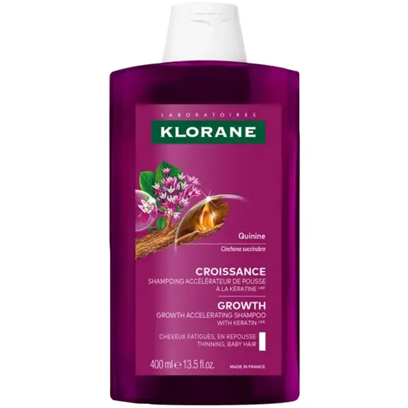 Klorane Growth Accelerator with Adenosine Shampoo Σαμπουάν Επιτάχυνσης της Aνάπτυξης με Αδενοσίνη & Κινίνη 400ml