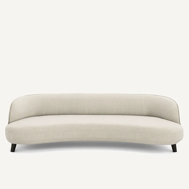 Καναπές 5 θέσεων από βαμβάκι λίνο Μ107xΠ240xΥ75cm