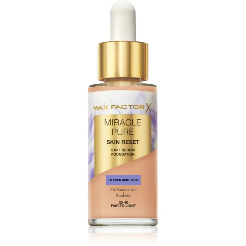 Max Factor Miracle Pure Foundation σε μορφή serum απόχρωση 30-40 Fair To Light 30 ml