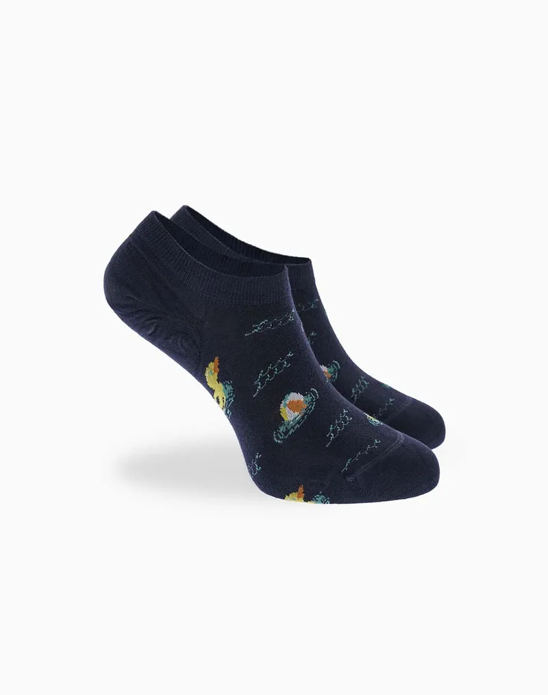 WALK ΓΥΝΑΙΚΕΙΕΣ SNEAKER ΚΑΛΤΣΕΣ BAMBOO ΜΕ ΣΧΕΔΙΟ W335-13-75 DarkBlue