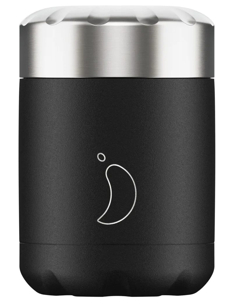 Chilly's Δοχείο Φαγητού Ανοξείδωτο Food Pot 300ml Μαύρο