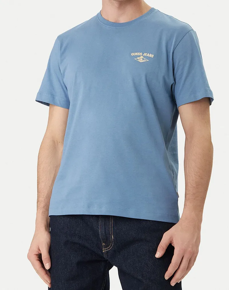 GUESS JEANS GJ SS CN REG NAUTICAL TEE ΜΠΛΟΥΖΑ ΑΝΔΡΙΚΟ M6GIB7K8HM0-G7JM LightBlue