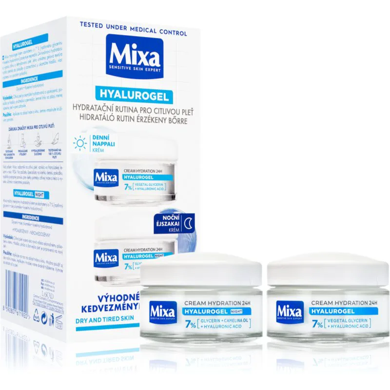 Mixa Hyalurogel Σετ για έντονη ενυδάτωση επιδερμίδας 2x50 ml
