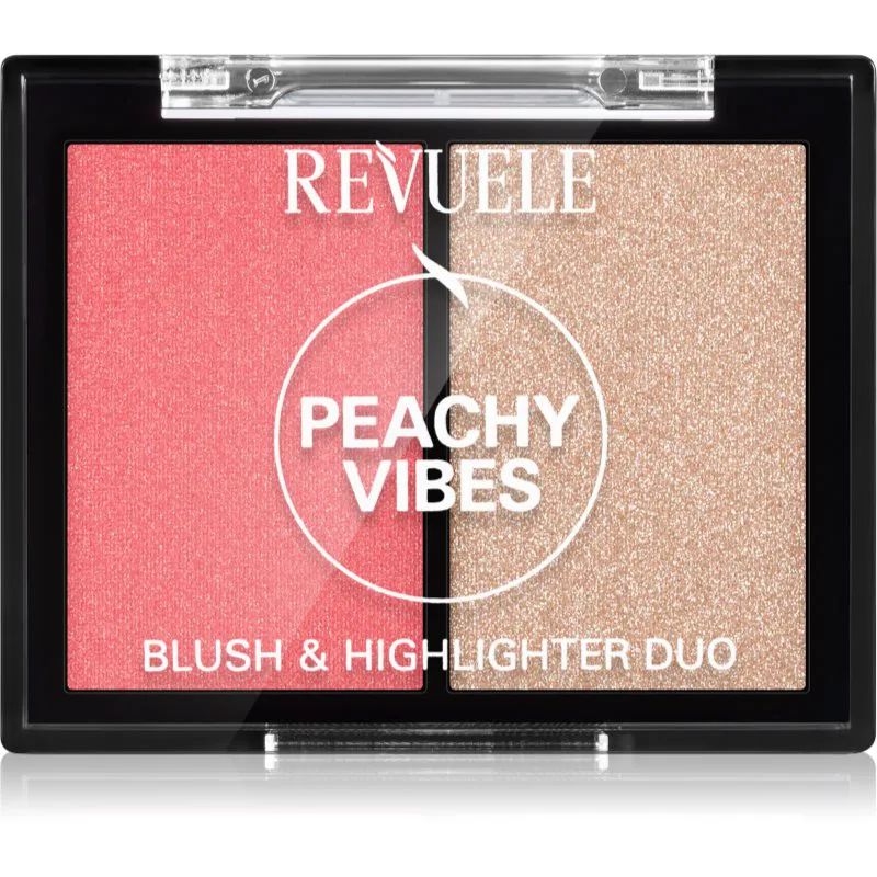 Revuele Blush & Highlighter Duo ρουζ για φωτεινότητα απόχρωση Peachy Vibes 8 γρ