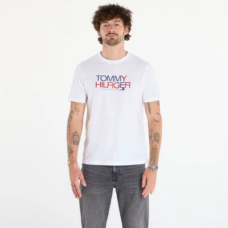T-shirt Tommy Hilfiger Brand Love Big Text Tee White XL