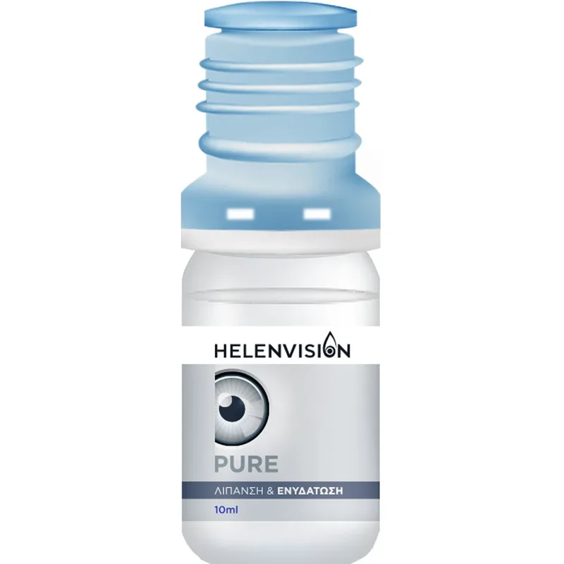Helenvision Pure 0,1% Eye Drops Στείρο Ενυδατικό Οφθαλμικό Διάλυμα με 0,1% Υαλουρονικό Νάτριο & Αμινοξέα 10ml