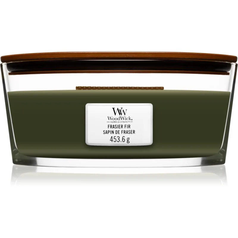 Woodwick Frasier Fir αρωματικό κερί με ξύλινο φιτίλι (hearthwick) 453.6 γρ