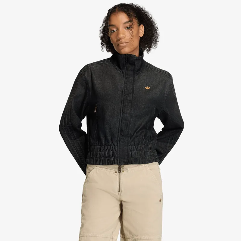 Μπουφάν adidas Denim Tracktop True Black Denim S
