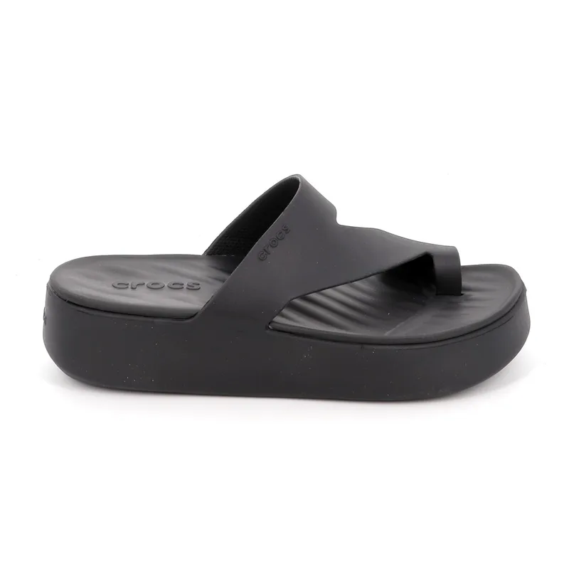 Γυναικείο Mule Crocs Getaway Platform Toe Loop Ανατομικό Χρώματος Μαύρο 210834-001