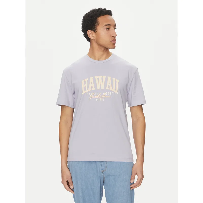Jack & Jones T-Shirt Detroit 12268441 Μωβ Relaxed Fit